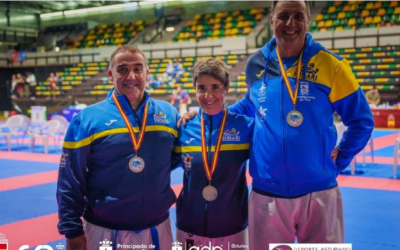 Los deportistas del club kárate Suhari Lanzarote se alzan con tres medallas en la sexta jornada de la Liga